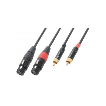 176690 CABLE 2RCA A 2CANON POWER DYNAMICS 1,5 MT.