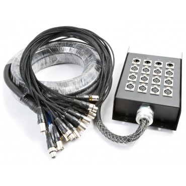 176253 CABLE POWER DYNAMICS MULTI MANGUERA XLR 12 IN 4 OUT 15MT.